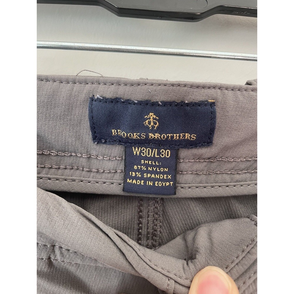 Brooks Brothers Golf Performance Pants‎ Gray 30 X 30 Nylon Spandex Chino Khaki - Picture 3 of 15